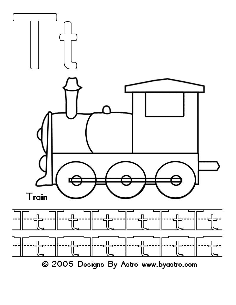 t coloring pages preschool - photo #36